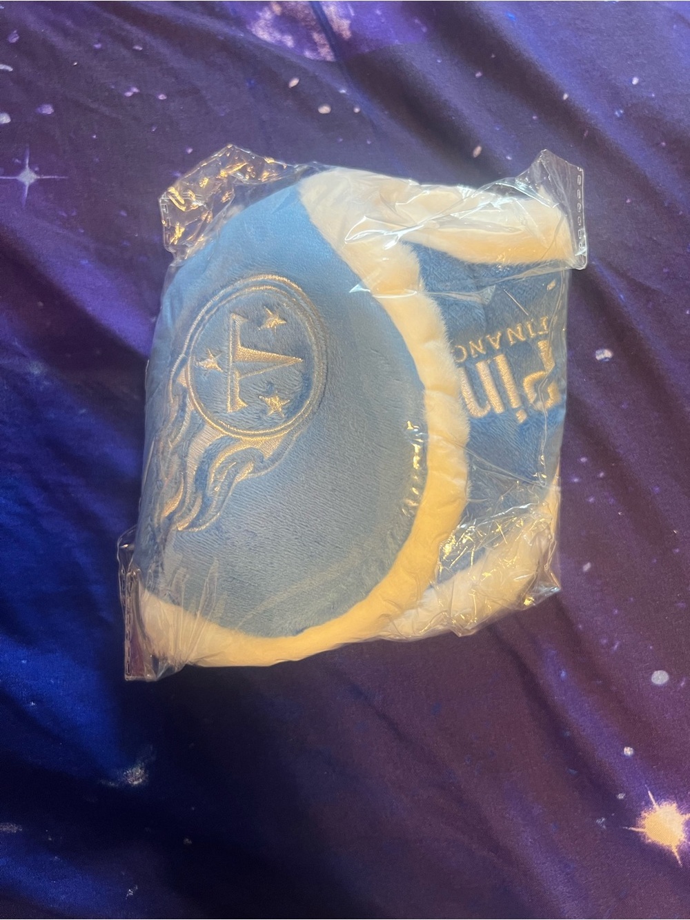 NFL Tennessee Titans Light Blue and White Plush Ear Muffs